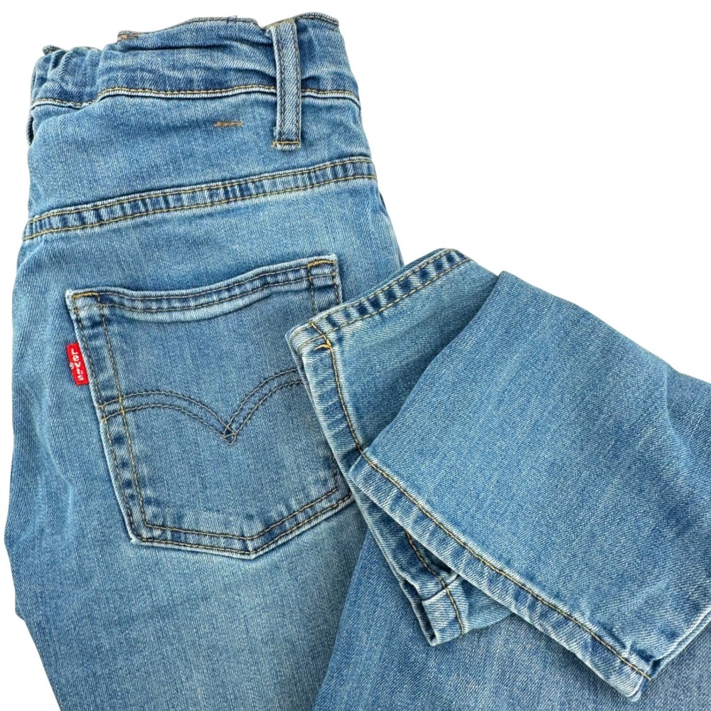 Levis 511 Slim Jeans Kids Size 12 Regular Blue Adjustable Elastic Waist